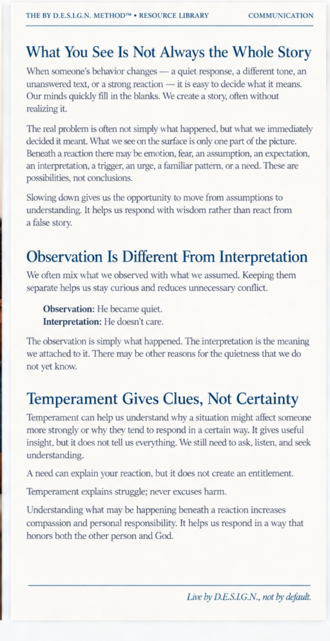 Before You Decide What Their Reaction Means teaching, page 2