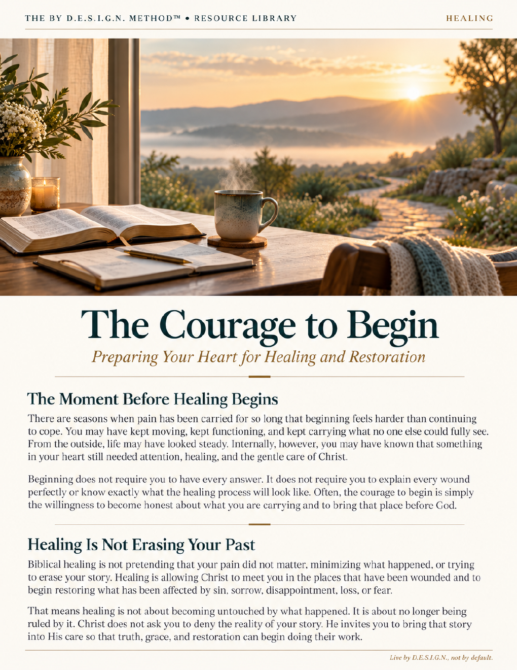 The Courage to Begin teaching, page 1