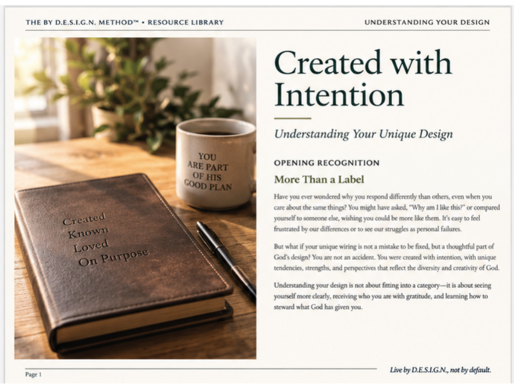 Created with Intention teaching, page 1